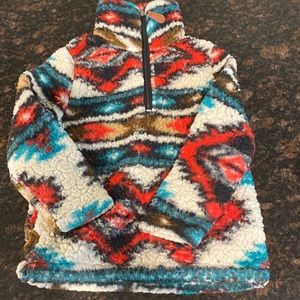Adorable Aztec Sherpa pullover.